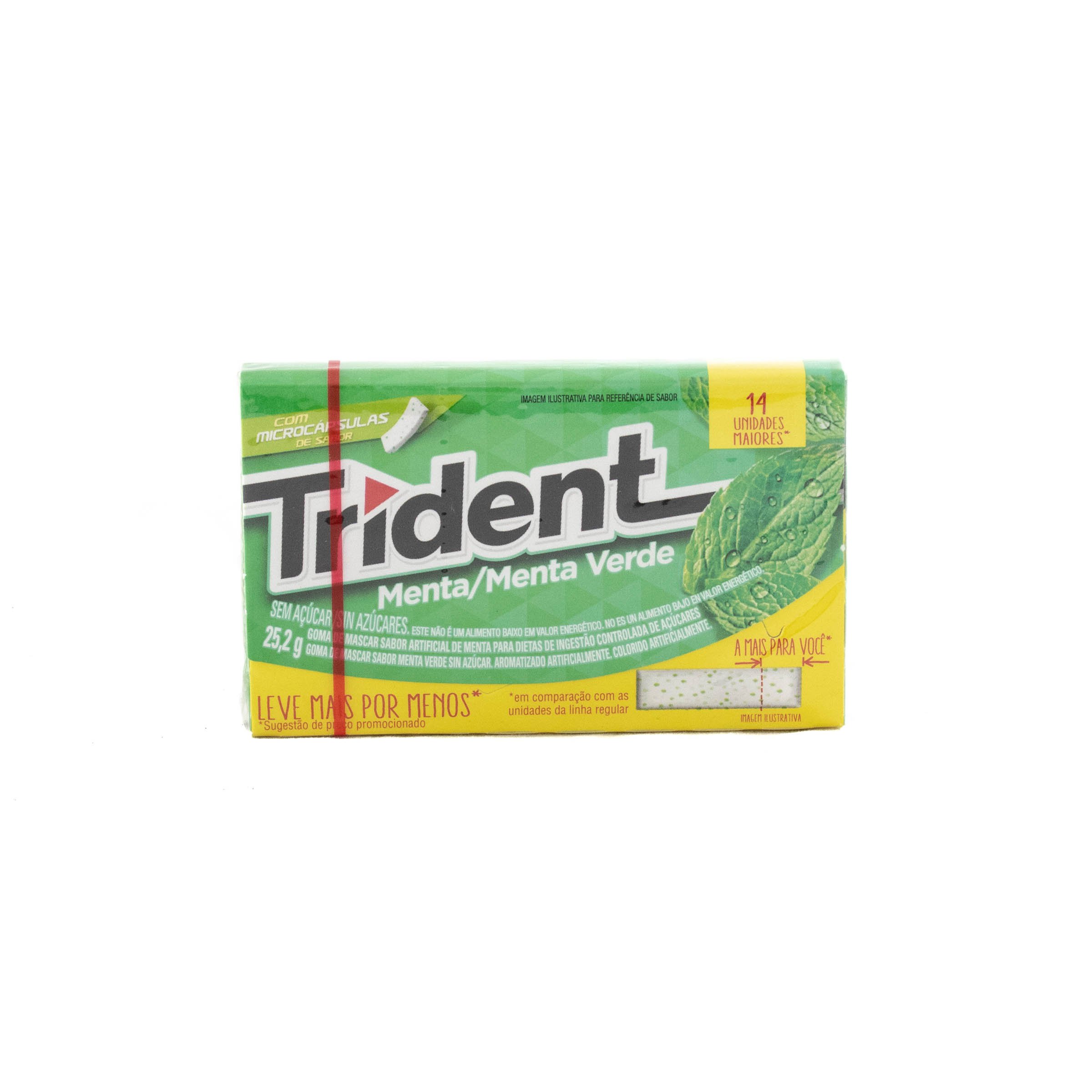 TRIDENT CHICLE MENTA X 14 UNID ###