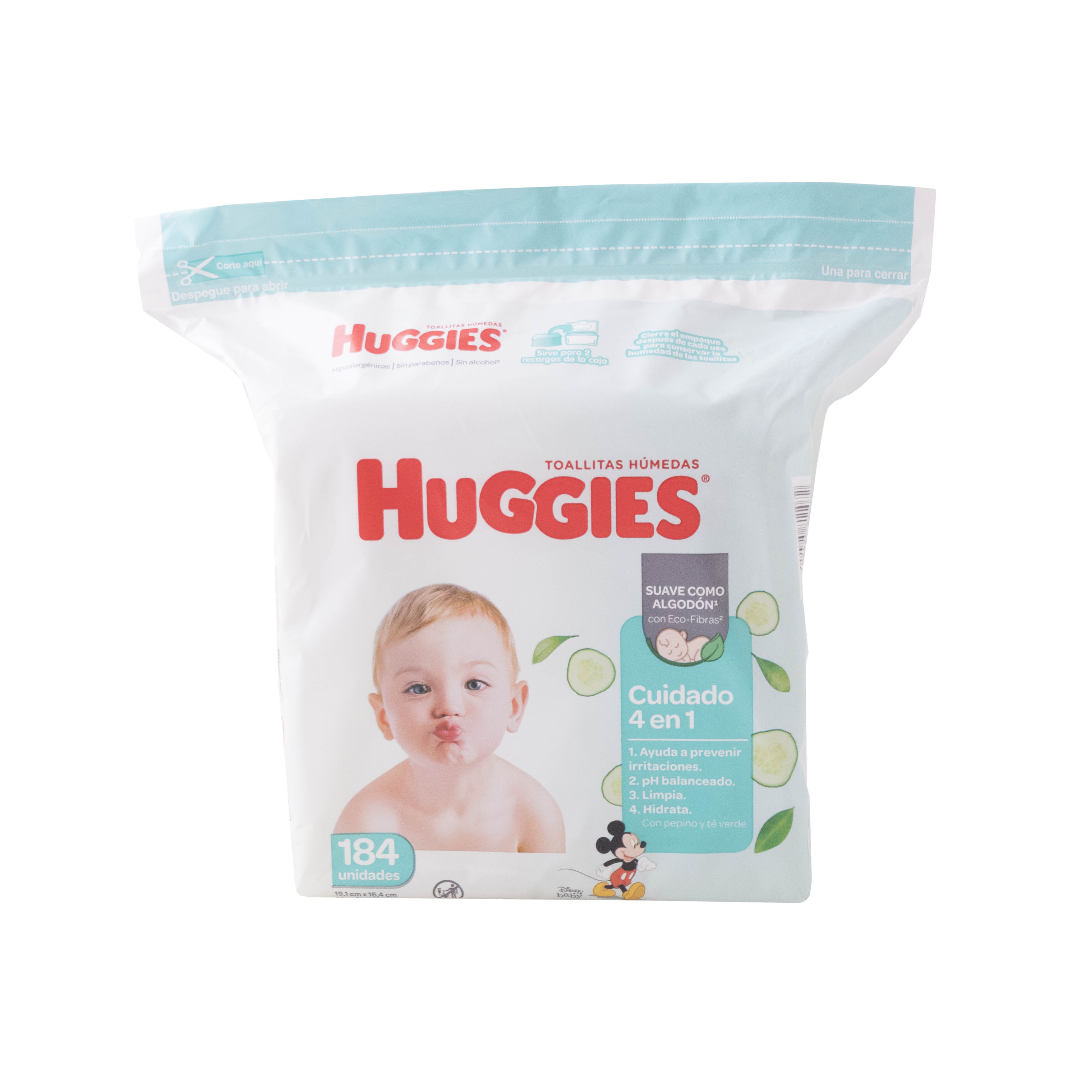 Toallitas Húmedas para Bebé HUGGIES One & Done Paquete 184un