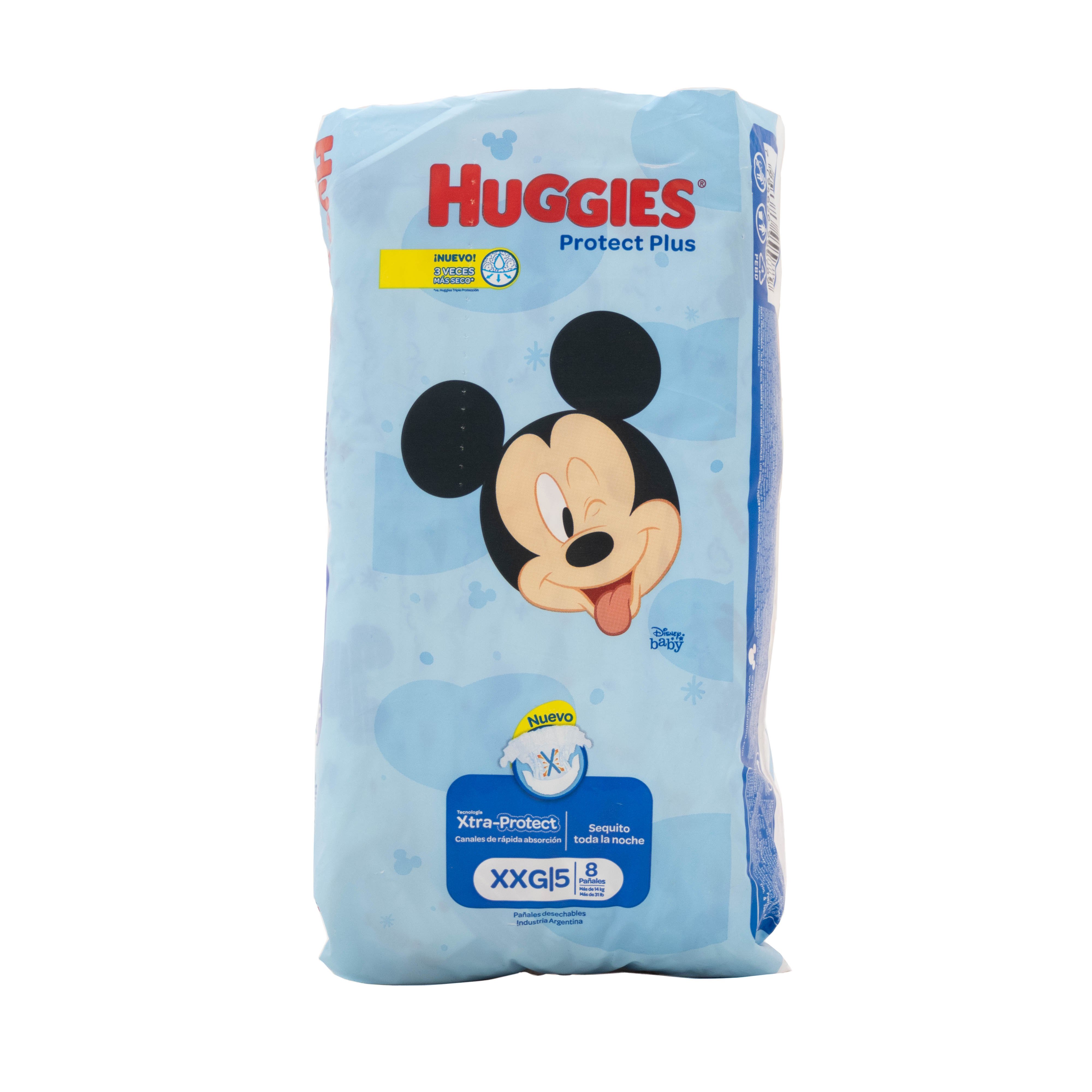 HUGGIES PAÑAL PROTECT PLUS XXG X 8 CEL